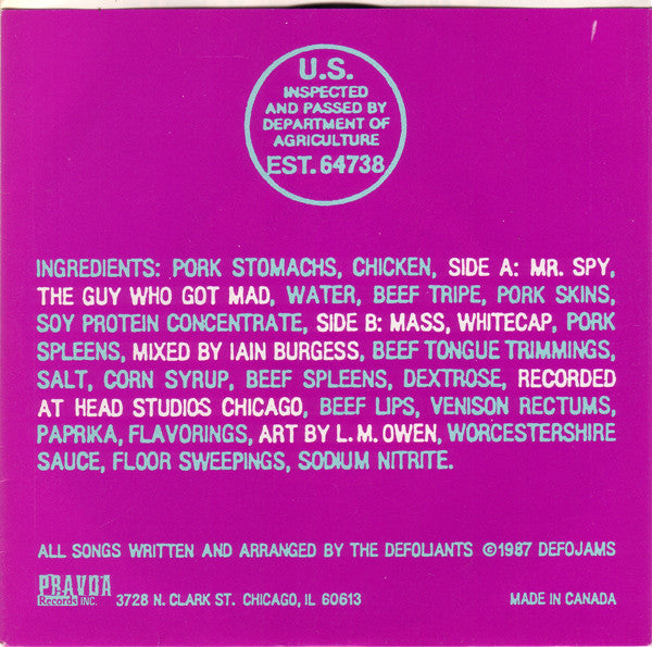 The Defoliants : Hang Ten (7", EP)