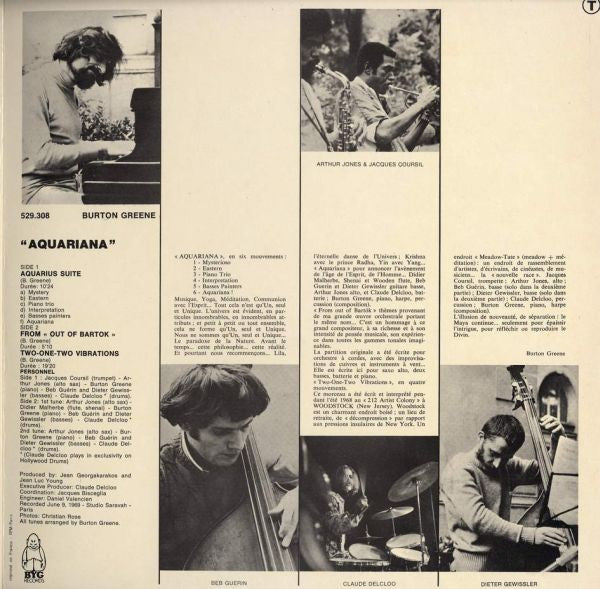 Burton Greene Ensemble : Aquariana (LP, Album)