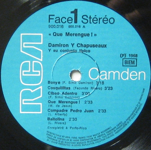 Damiron Y Chapuseaux : Que Merengue (LP, Album, RE)