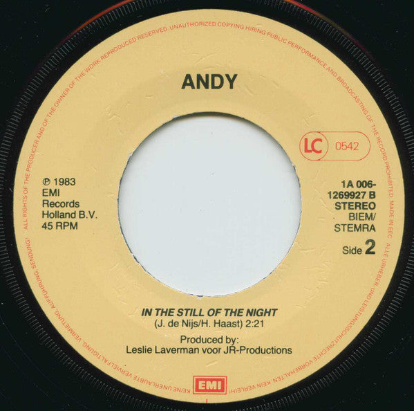 Andy (82) : Ik Mis Je  (7", Single)