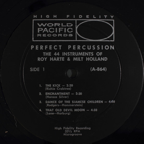 Roy Harte & Milt Holland : Perfect Percussion: The 44 Instruments Of Roy Harte And Milt Holland (LP)