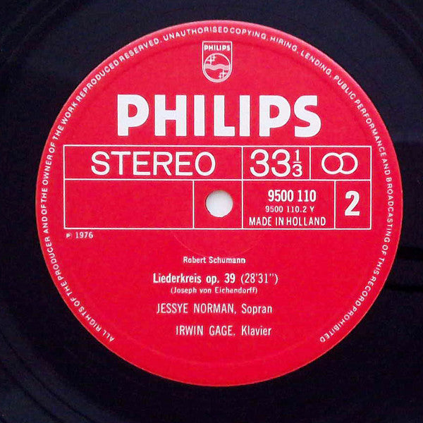 Robert Schumann, Jessye Norman, Irwin Gage : Frauenliebe Und -leben, Liederkreis Op. 39 (LP)