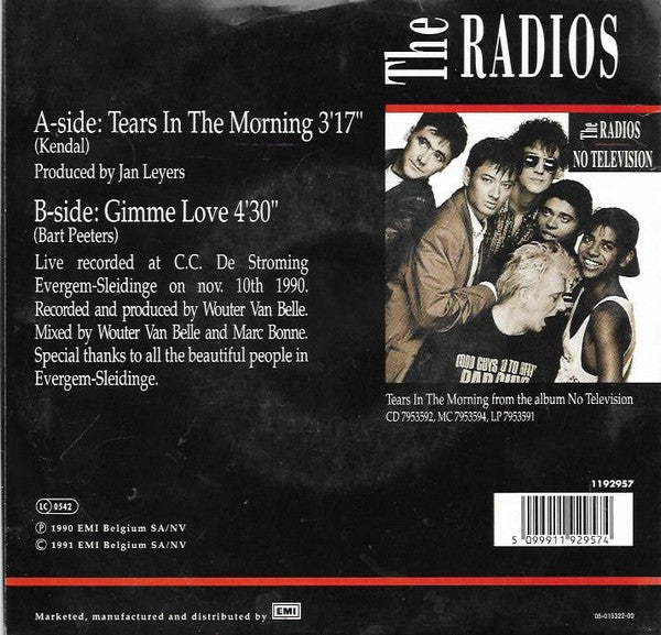 The Radios : Tears In The Morning (7", Single)