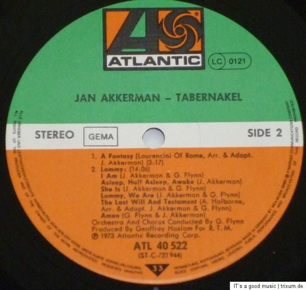 Jan Akkerman : Tabernakel (LP, Album, RE, Gat)
