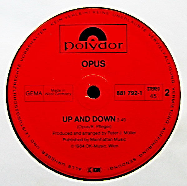 Opus : Live Is Life (12", Maxi)