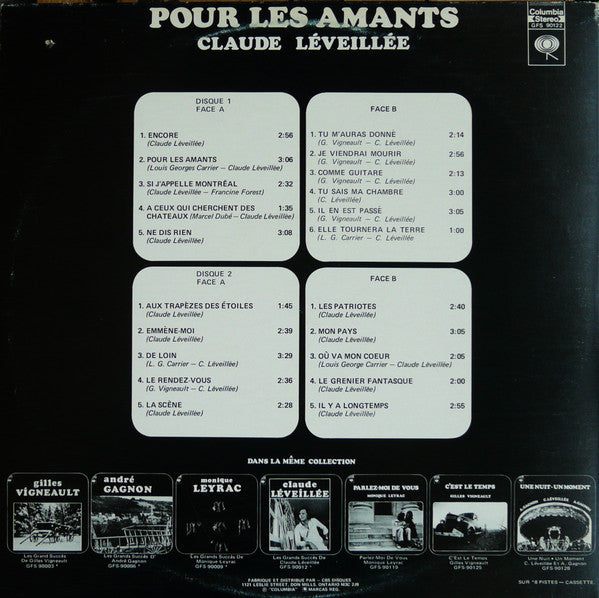Claude Léveillée : Pour Les Amants (2xLP, Album)