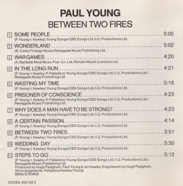 Paul Young : Between Two Fires (CD, Album)