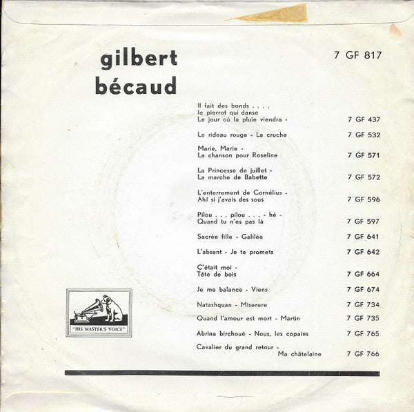 Gilbert Bécaud : La Grosse Noce / Le Jugement Dernier (7")