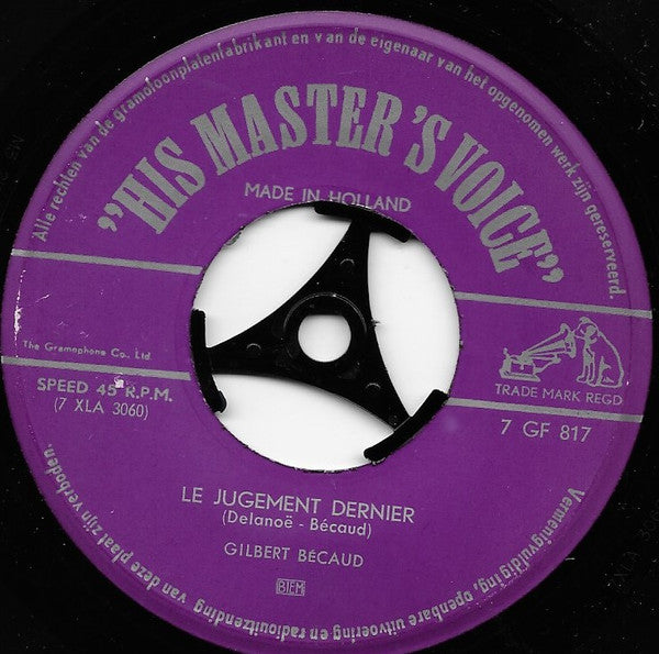 Gilbert Bécaud : La Grosse Noce / Le Jugement Dernier (7")