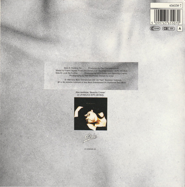 Beverley Craven : Holding On (7", Single, RE)