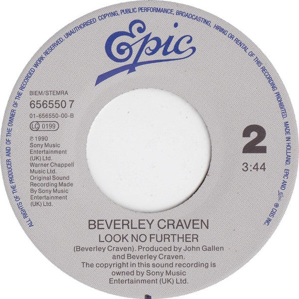 Beverley Craven : Holding On (7", Single, RE)