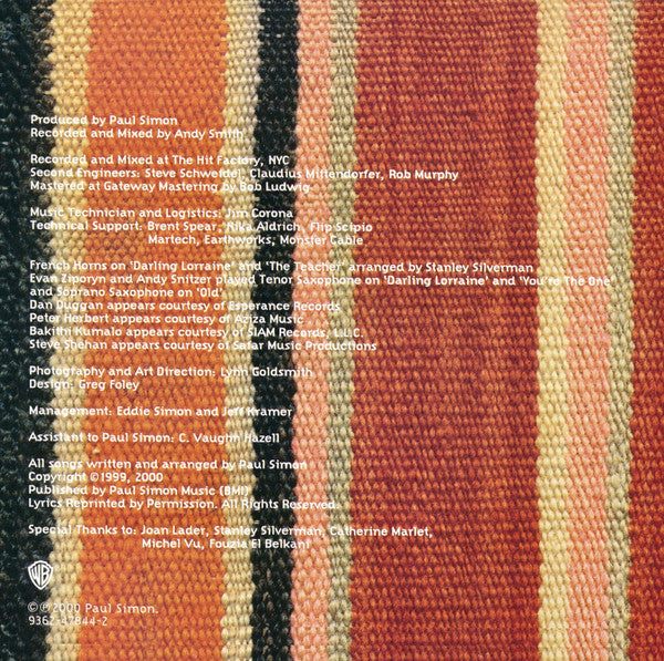 Paul Simon : You're The One (HDCD, Album)