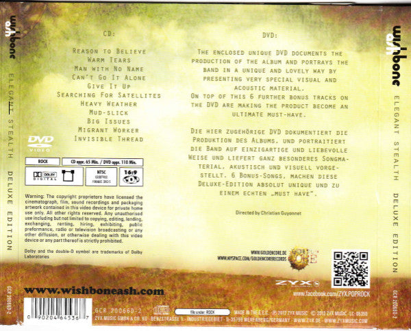 Wishbone Ash : Elegant Stealth (CD, Album, RE + DVD-V, NTSC + File, WAV + Dlx)