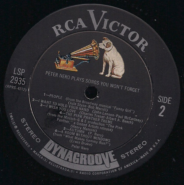 Peter Nero : Peter Nero Plays Songs You Won't Forget (LP, Album)