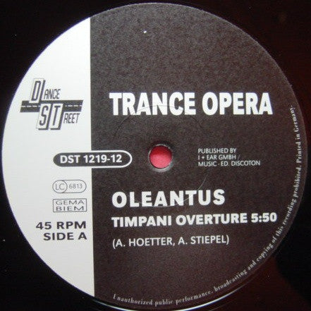Trance Opera : Oleantus (12", Maxi)