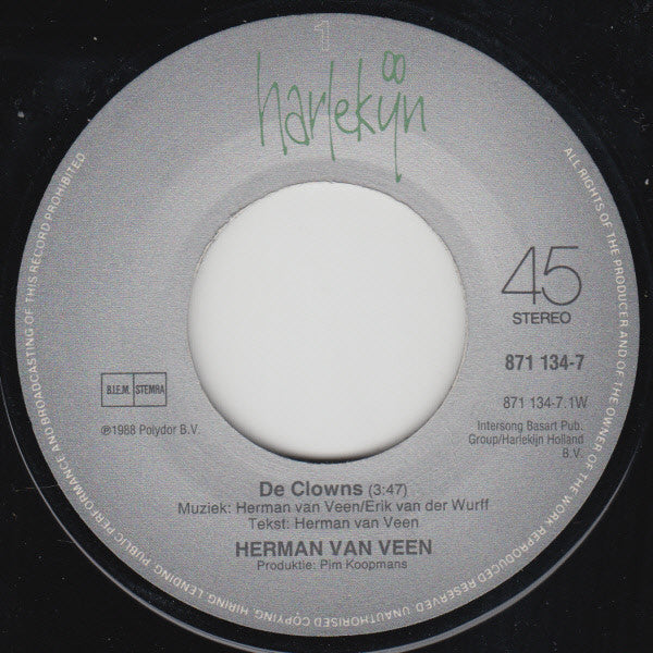 Herman van Veen : De Clowns (7")