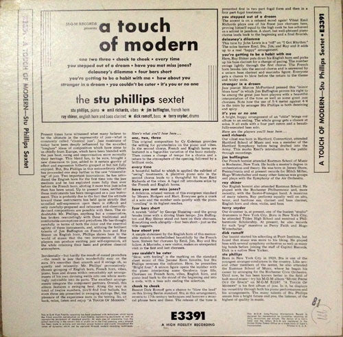 Stu Phillips Sextet : A Touch Of Modern (LP, Album, Mono)