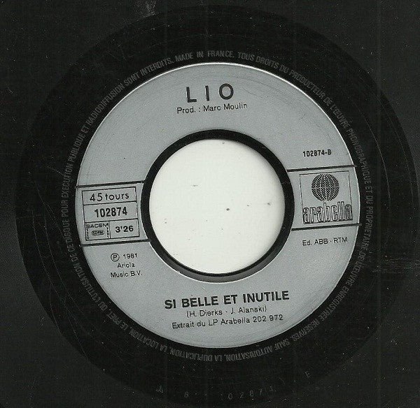 Lio : Amicalement Vôtre (7", Single)