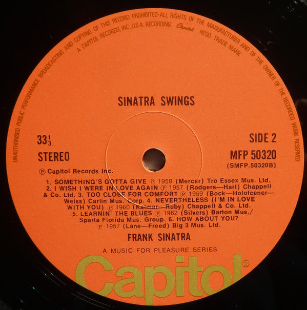 Frank Sinatra : Sinatra Swings (LP, Comp)