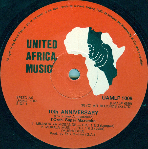 Orchestra Super Mazembe : 10th Anniversary Dixieme Anniversaire (LP)