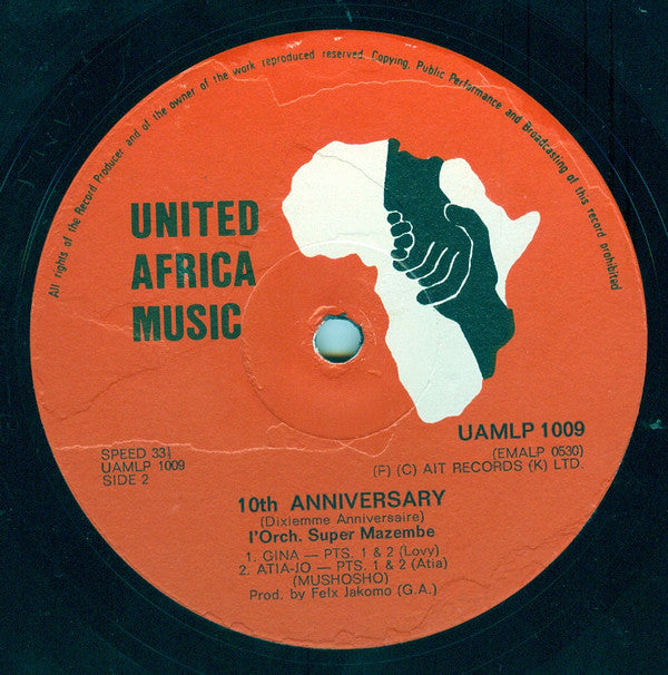 Orchestra Super Mazembe : 10th Anniversary Dixieme Anniversaire (LP)
