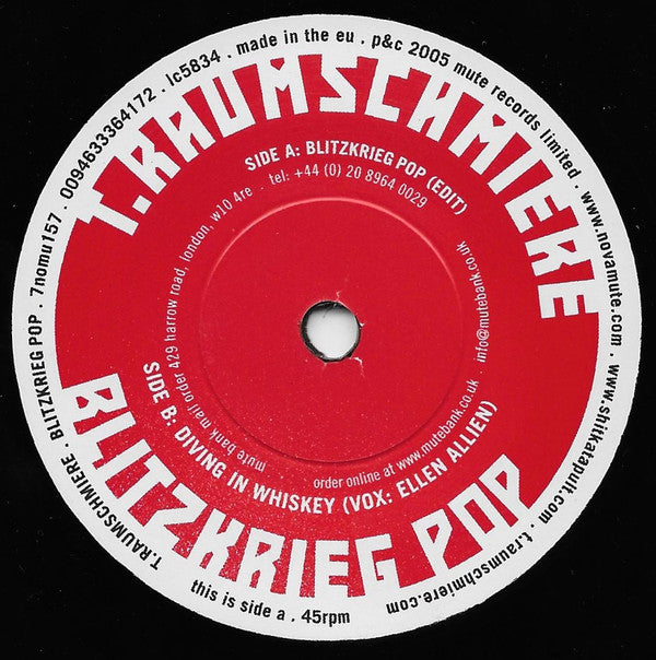 T.Raumschmiere : Blitzkrieg Pop (7")