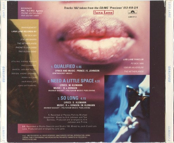 Loïs Lane : Qualified (CD, Single, Dig)