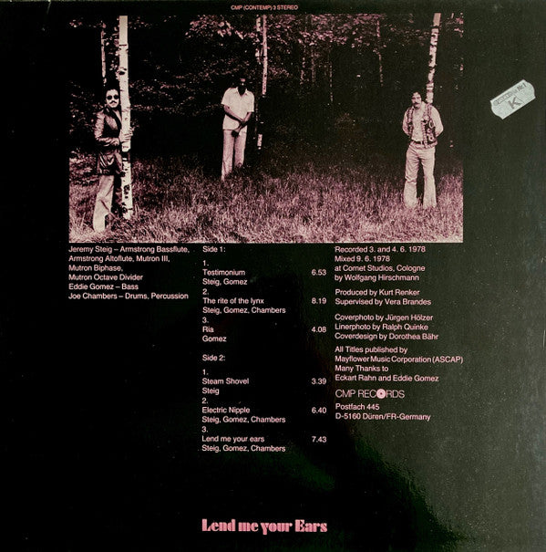 Jeremy Steig : Lend Me Your Ears (LP, Album)