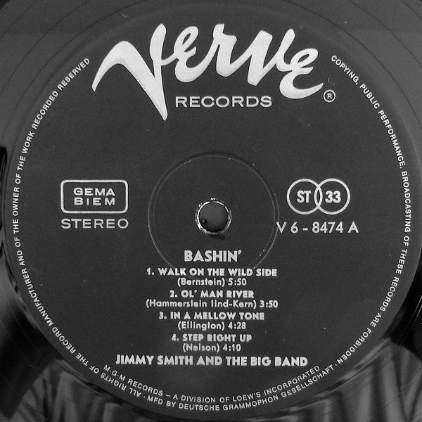 Jimmy Smith : Bashin' (The Unpredictable Jimmy Smith) (LP, Album)