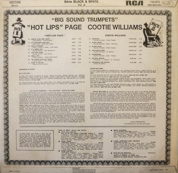 Hot Lips Page / Cootie Williams : Big Sound Trumpets (LP, Comp, Mono)