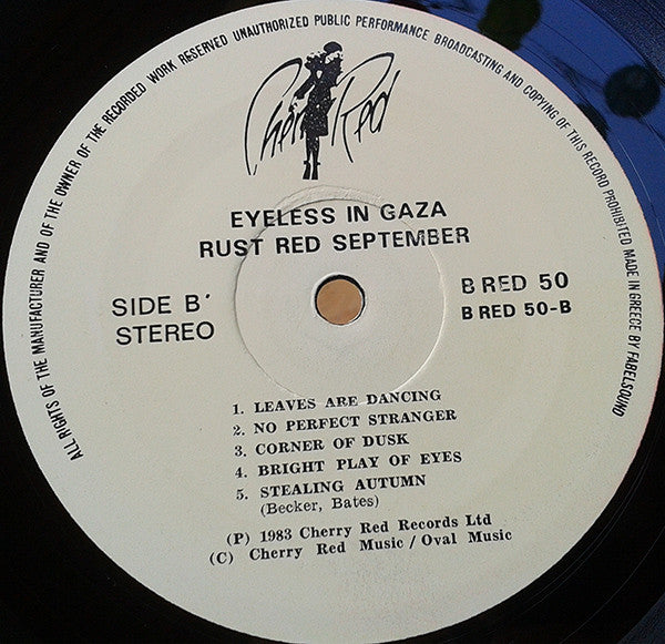 Eyeless In Gaza : Rust Red September (LP, Album)