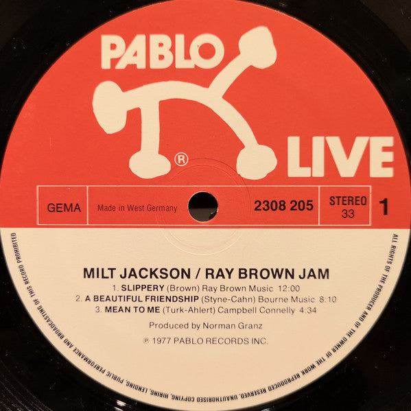 Milt Jackson & Ray Brown : Montreux '77 (LP, Album)