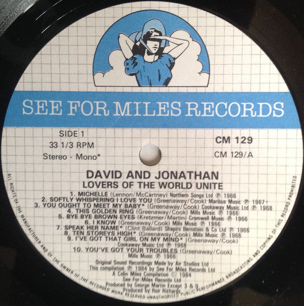 David & Jonathan : Lovers Of The World Unite (LP, Comp)