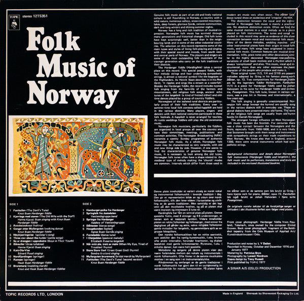 Various : Folk Music Of Norway (LP, Comp)