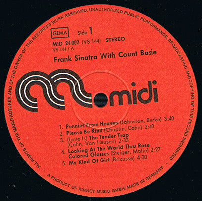 Frank Sinatra With Count Basie : Star-Collection  (LP, Album, RE)