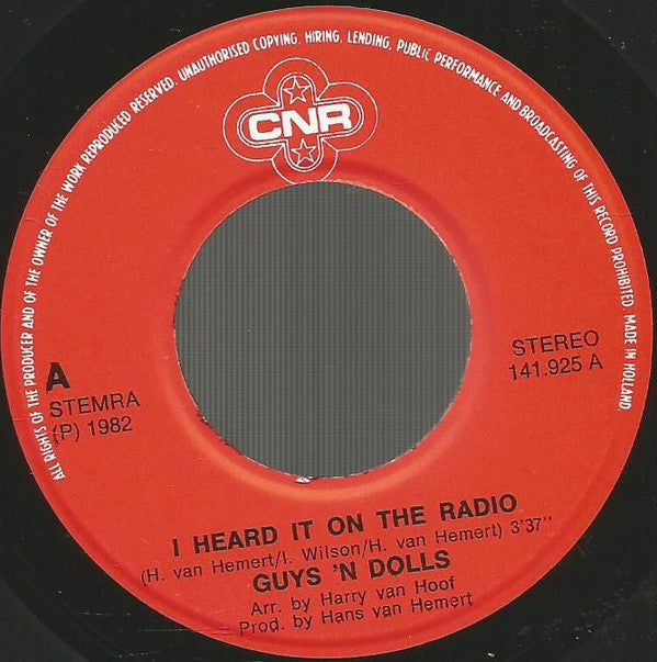 Guys 'n Dolls : I Heard It On The Radio (7", Single)