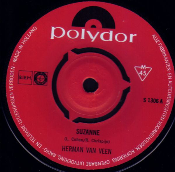 Herman van Veen : Suzanne / Adieu Café (7", Single)