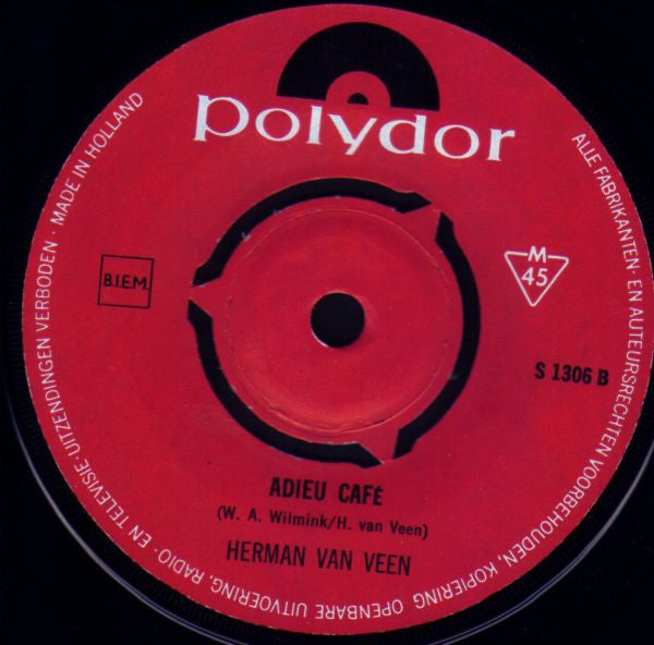 Herman van Veen : Suzanne / Adieu Café (7", Single)