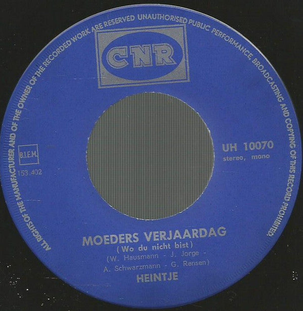 Heintje : Moeders Verjaardag (7", Single)