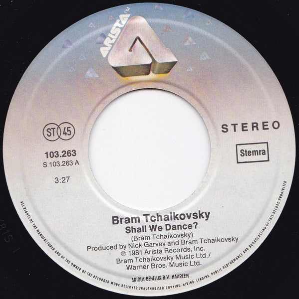 Bram Tchaikovsky : Shall We Dance (7")