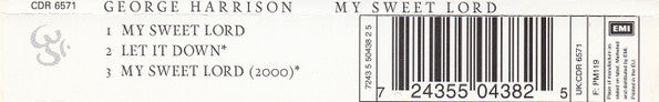 George Harrison : My Sweet Lord (CD, Single, RM)