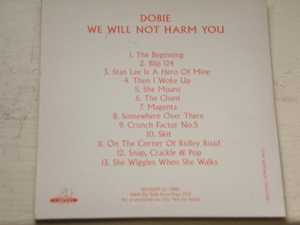 Dobie : We Will Not Harm You (CD, Album, Promo)