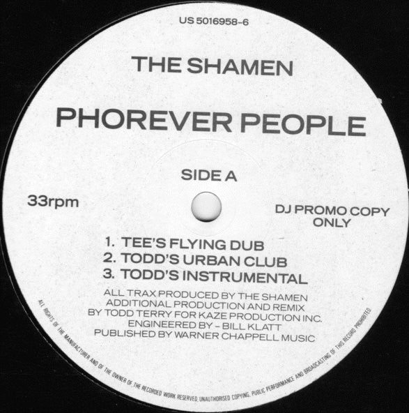 The Shamen : Phorever People (12", Single, Promo)