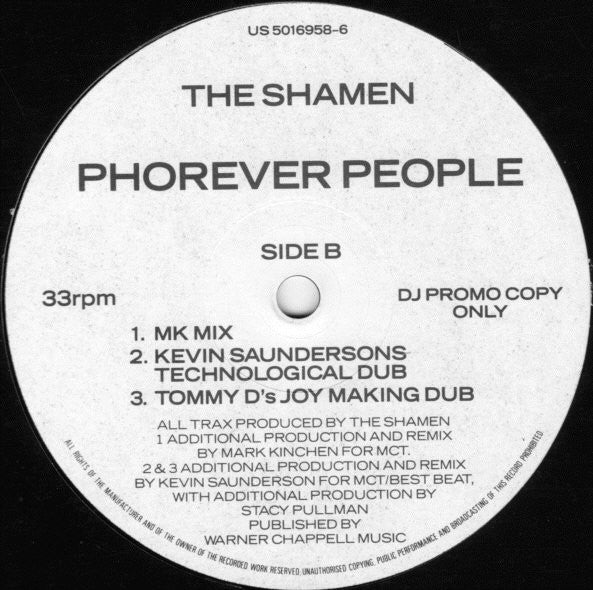 The Shamen : Phorever People (12", Single, Promo)