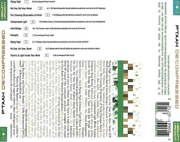 P'Taah : De'compressed (CD, Album)
