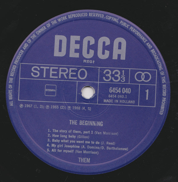 Them (3) Featuring  Van Morrison : The Beginning (LP, Comp)