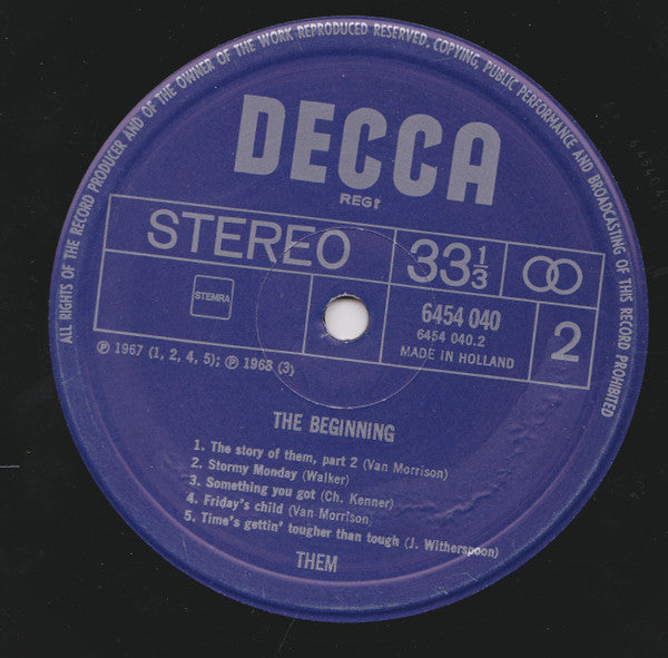 Them (3) Featuring  Van Morrison : The Beginning (LP, Comp)