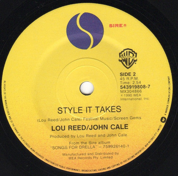 Lou Reed / John Cale : Nobody But You / Style It Takes (7", Single)