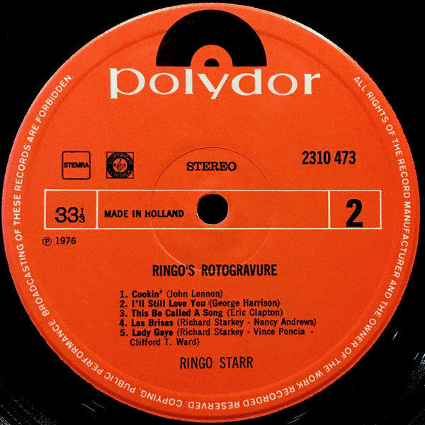 Ringo Starr : Ringo's Rotogravure (LP, Album, Gat)