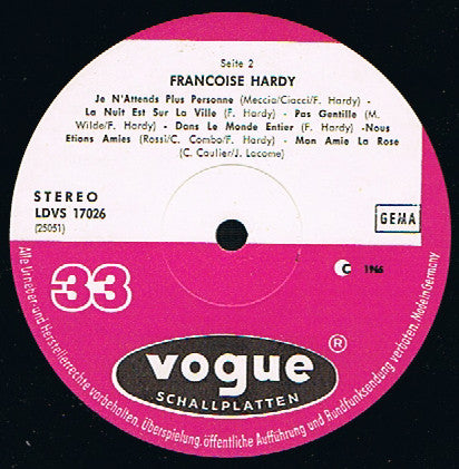 Françoise Hardy : Françoise Hardy (LP, Album)